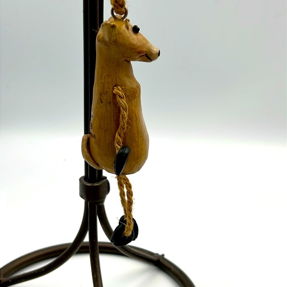 Vintage Bert Anderson Wooden Carved Reindeer Christmas Ornament 2003 - Picture 4 of 11